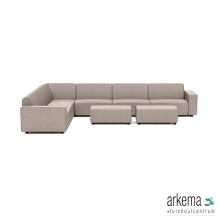 Icon deluxe loungeset 10-zits hoek + 2 hockers S (Links) Light Taupe