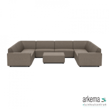 Icon deluxe loungeset U-zits + hocker Charcoal