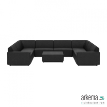 Icon deluxe loungeset U-zits + hocker Anthracite