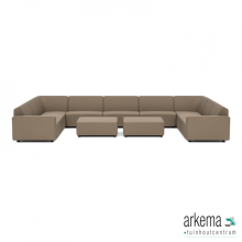 uni loungeset U-zits large + 2 hockers Dark Taupe