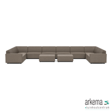 Icon deluxe loungeset U-zits extra large + 2 hockers Charcoal