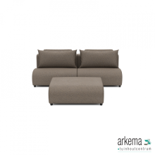 Luxury loungeset straight 220 + hocker Charcoal