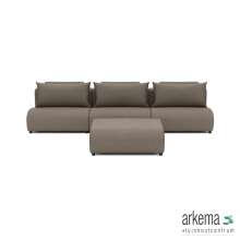 Luxury loungeset straight 330 + hocker Charcoal