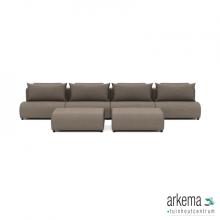 Luxury loungeset straight 440 + 2 hockers Charcoal
