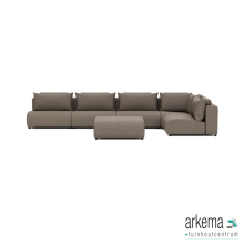 Luxury loungeset corner 230x450 + hocker Charcoal Rechts