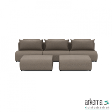 Meubels: Luxury loungeset 330 + 2 Hockers Charcoal
