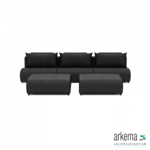 Meubels: Luxury loungeset 330 + 2 Hockers Anthracite