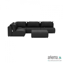 Meubels: Luxury loungeset corner 230x340 + hocker links Anthracite