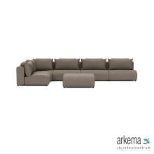 Meubels: Luxury loungeset corner 230x450 + hocker Charcoal Links