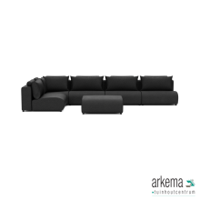 Meubels: Luxury loungeset corner 230x450 + hocker Anthracite Links