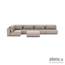 Meubels: Luxury loungeset corner 230x450 + hocker Light Taupe Links