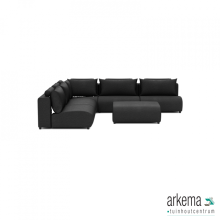 Luxury loungeset corner 340x340 + hocker Anthracite (links)