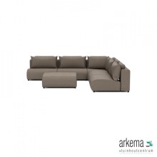 Meubels: Luxury loungeset corner 340x340 + hocker Charcoal (rechts)