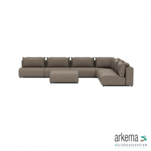 Luxury loungeset corner 450x340 + hocker Charcoal (rechts)