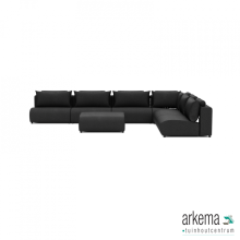 Luxury loungeset corner 450x340 + hocker Anthracite (rechts)