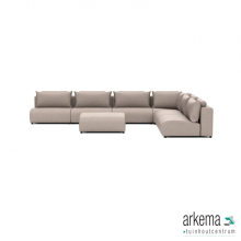 Luxury loungeset corner 450x340 + hocker Light Taupe (rechts)