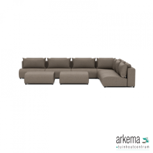 Luxury loungeset corner 450x340 + 2 hockers Charcoal (rechts)