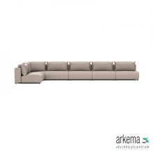 Luxury loungeset corner 560x230 Light Taupe (links)