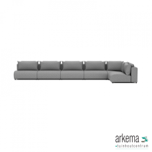 Luxury loungeset corner 560x230 Steel (rechts)