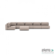 Luxury loungeset corner 560x230 + hocker Light Taupe(links)