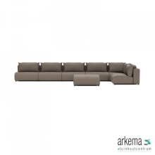 Luxury loungeset corner 560x230 + hocker Charcoal (rechts)