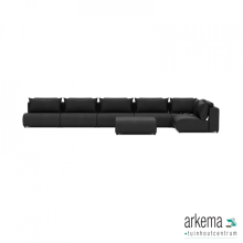 Luxury loungeset corner 560x230 + hocker Anthracite (rechts)