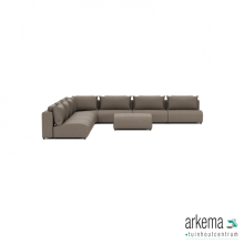 Luxury loungeset corner 450x450 + hocker Charcoal (links)