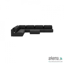 Luxury loungeset corner 450x450 + hocker Anthracite (links)