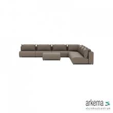 Luxury loungeset corner 450x450 + hocker Charcoal (rechts)
