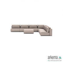 Luxury loungeset corner 450x450 + hocker Light Taupe (rechts)