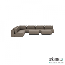 Luxury loungeset corner 450x450 + 2 hockers Charcoal (links)
