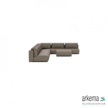 Luxury loungeset corner 340x560 + hocker Charcoal (links)