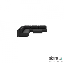 Luxury loungeset corner 340x560 + hocker Anthracite (links)