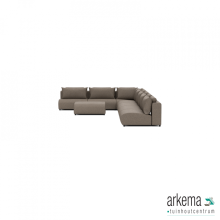 Luxury loungeset corner 340x560 + hocker Charcoal (rechts)