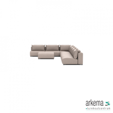 Luxury loungeset corner 340x560 + hocker Light Taupe(rechts)