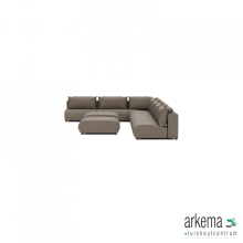 Luxury loungeset corner 340x560 +2 hockers Charcoal (rechts)