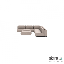 Luxury loungeset corner 340x560 +2 hockers Light Taupe (rechts)