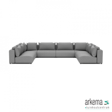 Luxury loungeset u-sofa 340x460x340 Steel