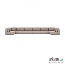 Luxury loungeset u-sofa 230x680x230 Light Taupe