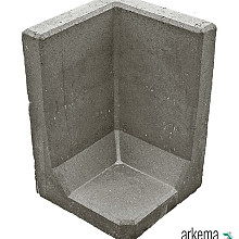 HOEK L-ELEMENT GRIJS 60X40X40CM