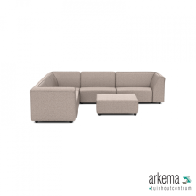 Chill loungeset 8-zits hoek + hocker (links) Light Taupe