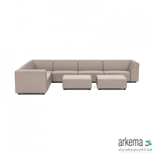 Chill loungeset 10-zits hoek + 2 hockers (L) Light Taupe