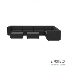 Chill loungeset 10-zits hoek + 2 hockers (rechts) Anthracite