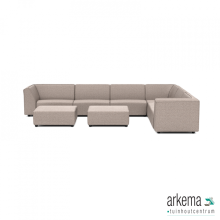 Chill loungeset 10-zits hoek + 2 hockers (rechts) Light Taupe