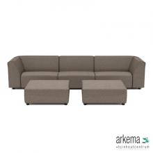 Chill loungeset 6-zits + 2 hockers Charcoal
