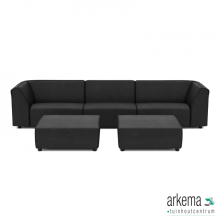 Chill loungeset 6-zits + 2 hockers Anthracite