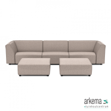 Chill loungeset 6-zits + 2 hockers Light Taupe