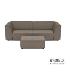 Chill loungeset 3-zits + hocker small Charcoal