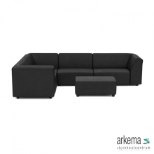 Chill loungeset 6-zits hoek + hocker small (links) Anthracite