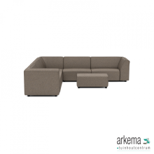 Chill loungeset 8-zits hoek + hocker small (links) Charcoal